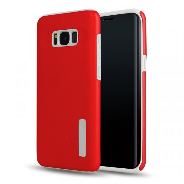 Wholesale Galaxy S8 Pro Armor Hybrid Case (Red)